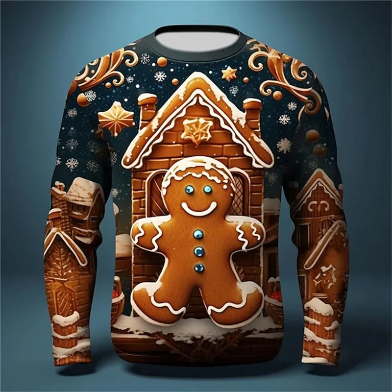 3D Print Christmas Gingerbread Graphic Man Long Sleeve T Shirt Clothes Funny Santa Claus Plus Size Tee Shirts Tops For Men
3D Print Christmas Gingerbread Graphic Man Long Sleeve T Shirt Clothes Funny Santa Claus Plus Size Tee Shirts Tops For Men