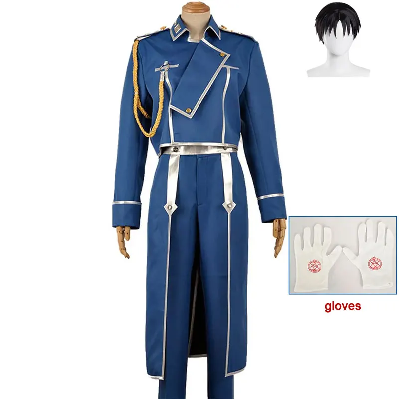 New Anime Alchemist Roy Mustang Cosplay Costume Uniform Wig Gloves Suit Game Exhibition Stage Party Outfit For Men
New Anime Alchemist Roy Mustang Cosplay Costume Uniform Wig Gloves Suit Game Exhibition Stage Party Outfit For Men