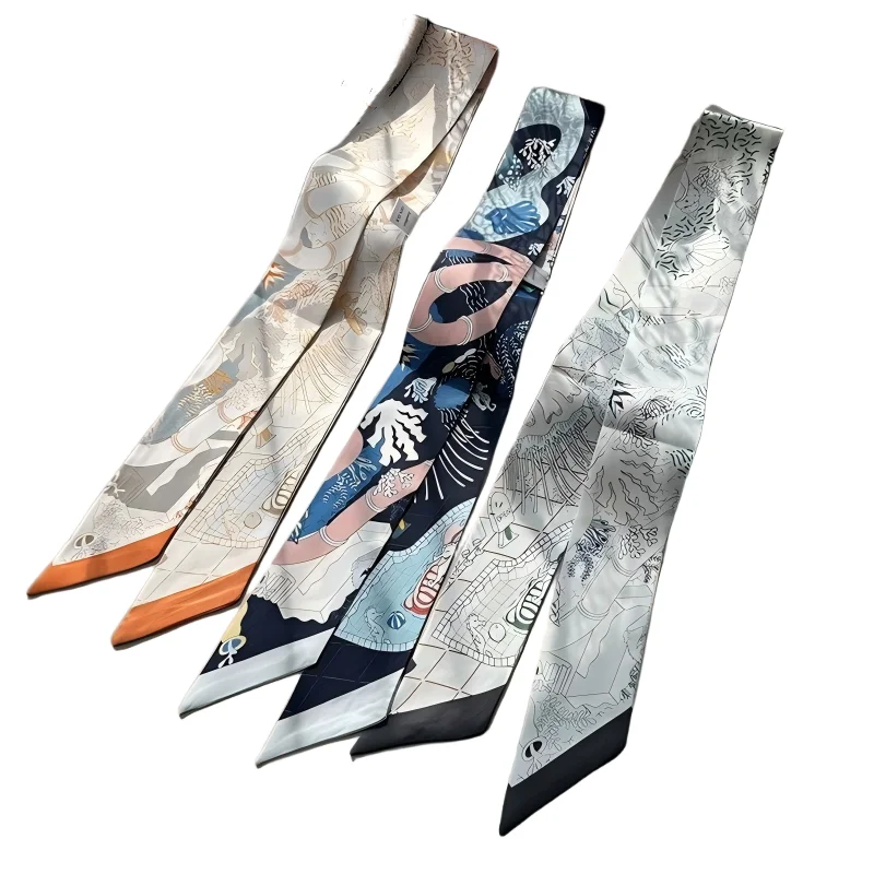 Luxury Printing Bag Scarf 2026 New Small Skinny 100% Silk Scarf Women Foulard Women Neckerchief Hair Headbands
Luxury Printing Bag Scarf 2026 New Small Skinny 100% Silk Scarf Women Foulard Women Neckerchief Hair Headbands
