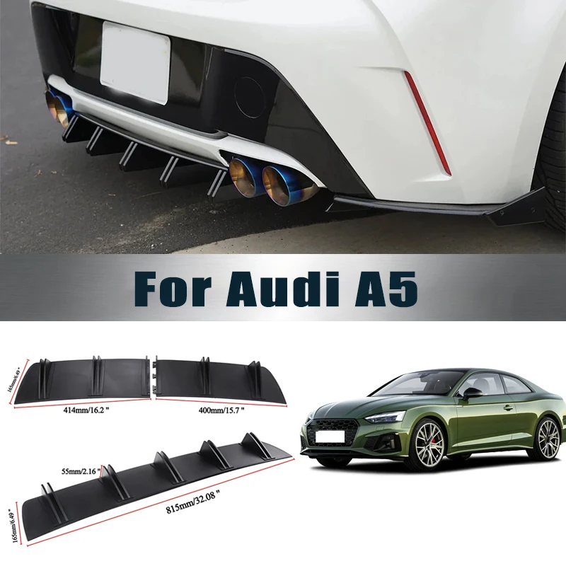 For Audi A5 Rear Diffuser Shark Fin Double Wing ABS Curved Aero Spoiler Anti-Collision Chassis Protector Car Styling
For Audi A5 Rear Diffuser Shark Fin Double Wing ABS Curved Aero Spoiler Anti-Collision Chassis Protector Car Styling