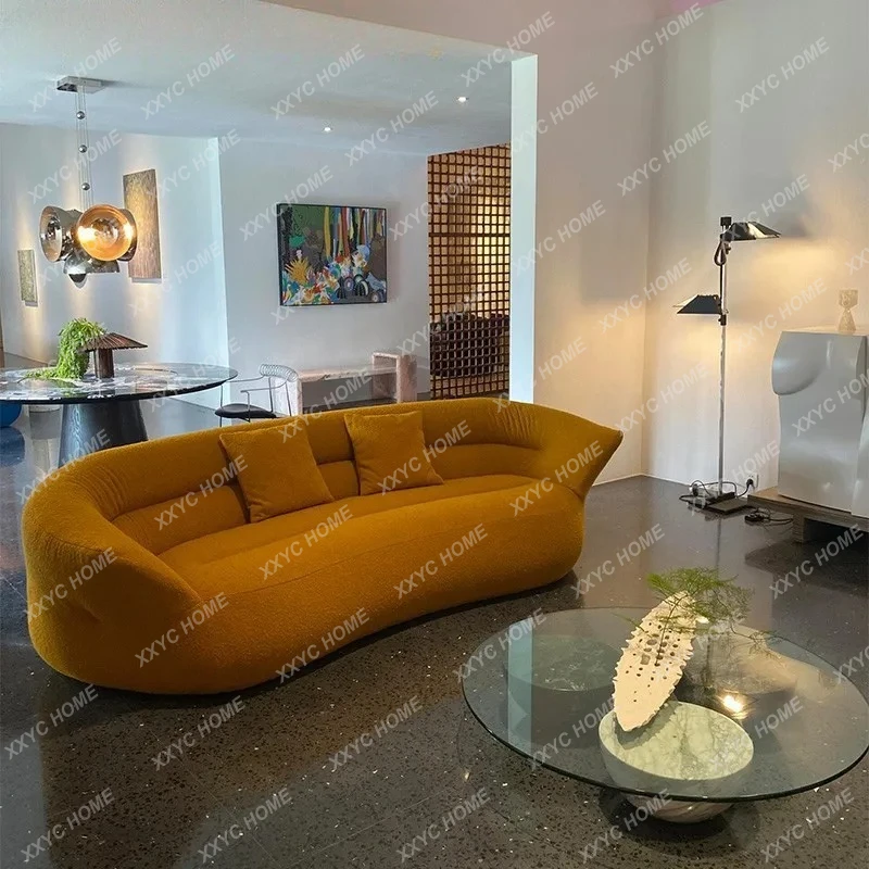 LXretro lamb wool fabric sofa minimalist cream style villa living room curved cashew multi-person sofa
LXretro lamb wool fabric sofa minimalist cream style villa living room curved cashew multi-person sofa