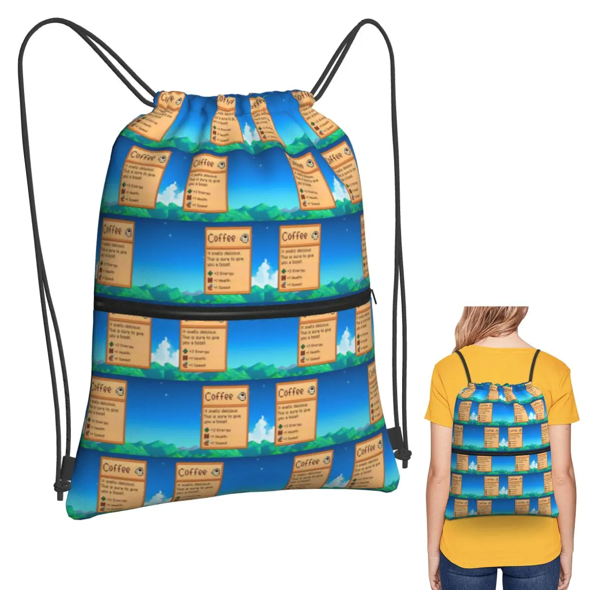 Stardew Valley Coffee Classic Backpacks Fashion Drawstring Bags Storage Bag Book Bags for Man Woman Students
Stardew Valley Coffee Classic Backpacks Fashion Drawstring Bags Storage Bag Book Bags for Man Woman Students