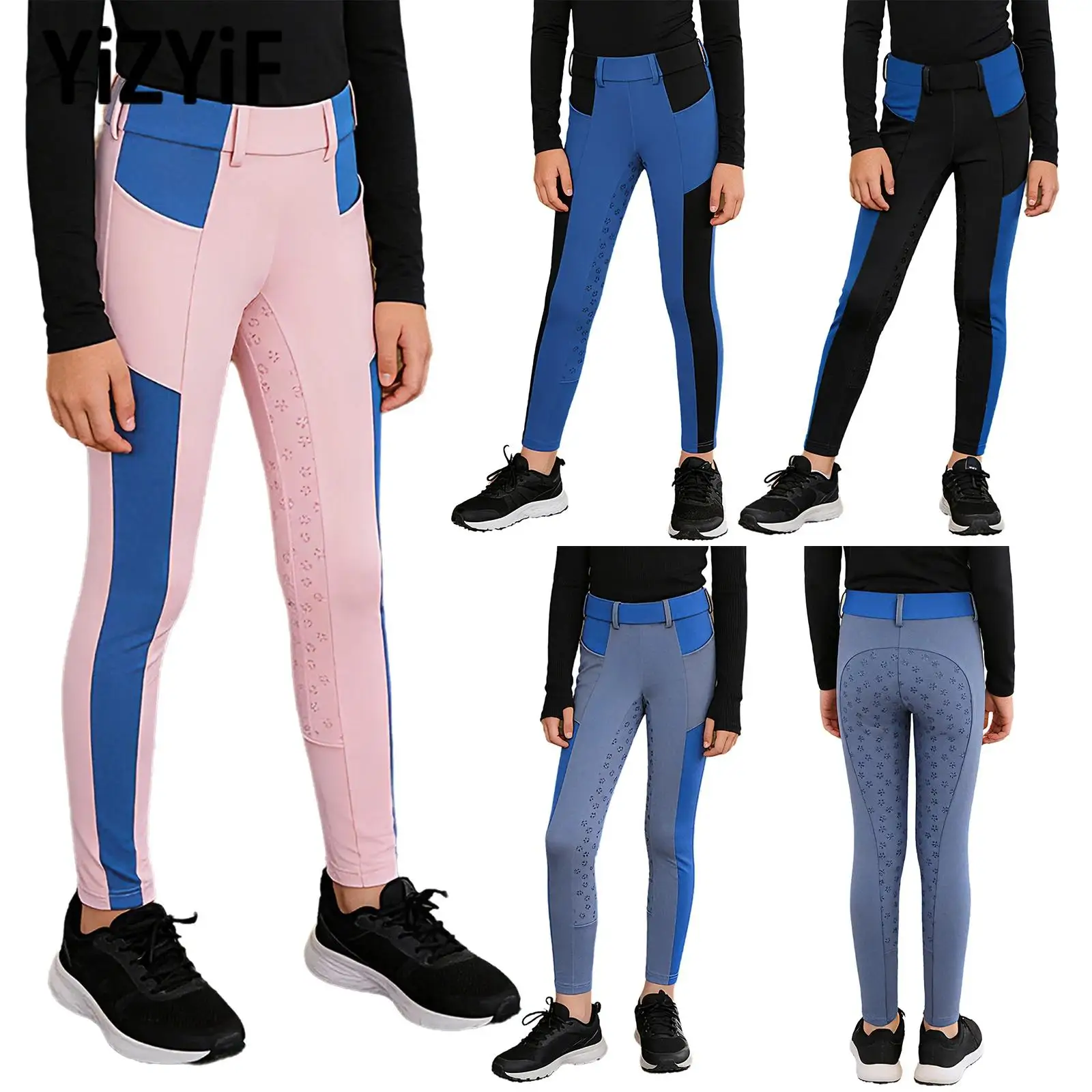 Kids Boys Girls Horse Riding Sports Pants Anti-skid Full Seat Color Block Equestrian Leggings for Gym Cycling Casual Daily Wear
Kids Boys Girls Horse Riding Sports Pants Anti-skid Full Seat Color Block Equestrian Leggings for Gym Cycling Casual Daily Wear