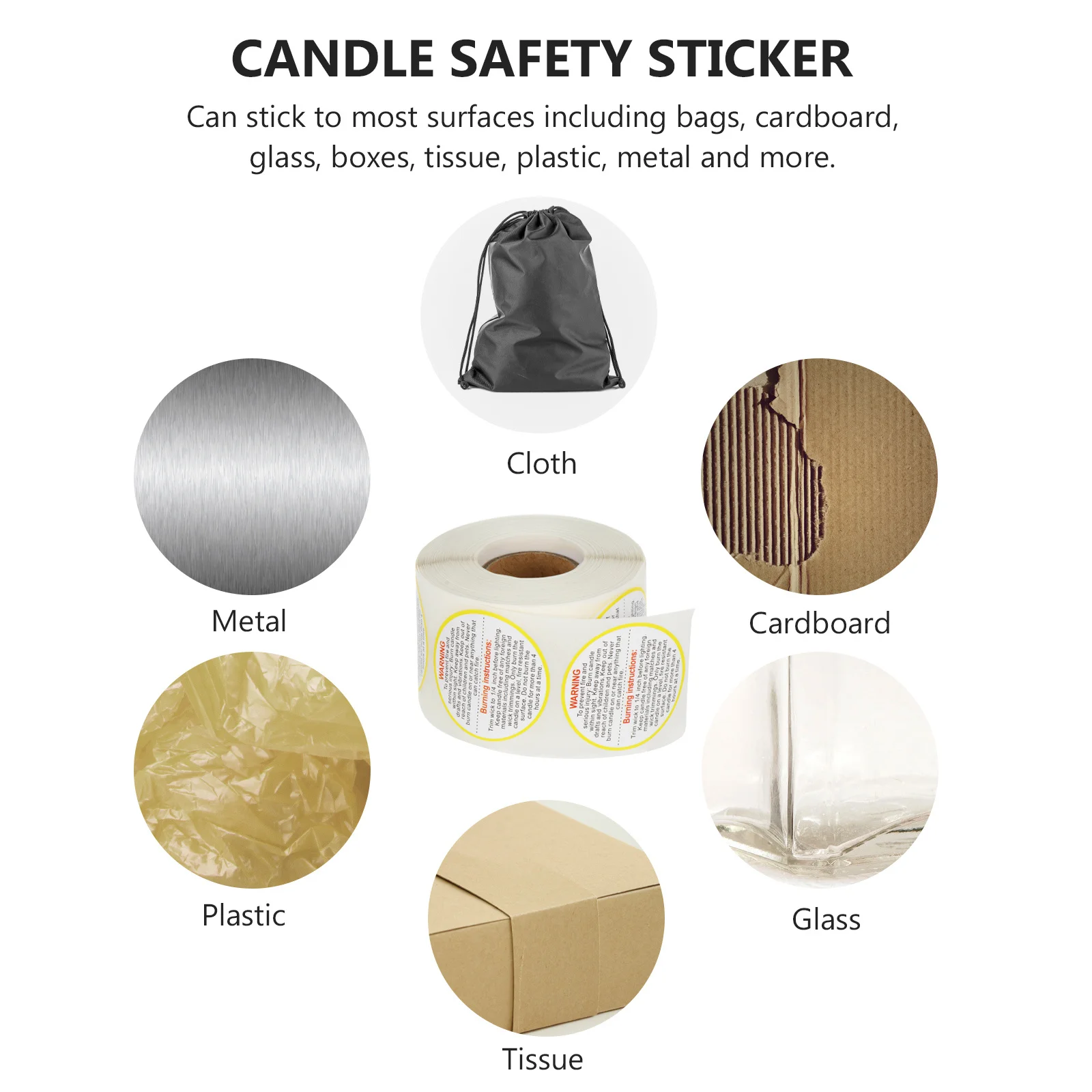 1 Roll Safety Sticker Removable Warning Label for Jars Tins Containers Multi-Surface Adhesive Decal
1 Roll Safety Sticker Removable Warning Label for Jars Tins Containers Multi-Surface Adhesive Decal