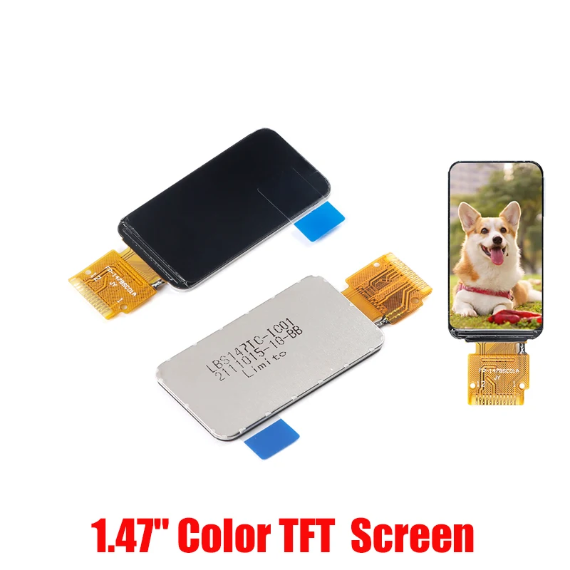 Полноцветный ЖК-экран 1,47 дюйма 1,47x172 SPI TFT HD IPS, дисплей 320*172 ST7789, контроллер 320 в, интерфейс SPI
Полноцветный ЖК-экран 1,47 дюйма 1,47x172 SPI TFT HD IPS, дисплей 320*172 ST7789, контроллер 320 в, интерфейс SPI