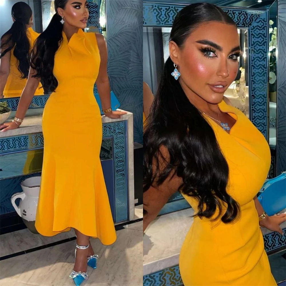 Elegant V-neck Sheath Cocktail Skirts Draped Satin Occasion Evening Gown prom dress for black girls שמלות נשף
Elegant V-neck Sheath Cocktail Skirts Draped Satin Occasion Evening Gown prom dress for black girls שמלות נשף