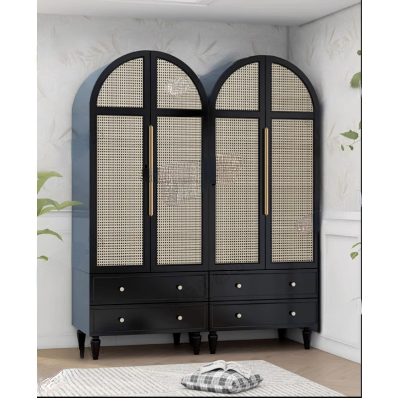 Light Luxury Solid Wood Vintage Rattan Double-Door Closet Cloakroom Large Capacity Storage Wardrobe Natural Rattan Cabinet
Light Luxury Solid Wood Vintage Rattan Double-Door Closet Cloakroom Large Capacity Storage Wardrobe Natural Rattan Cabinet