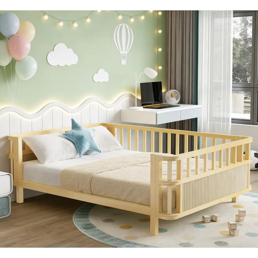 Children's Bed with Rails - Full Montessori Style, Suitable for Boys and Girls, Metal and Wood, Natural Finish
Children's Bed with Rails - Full Montessori Style, Suitable for Boys and Girls, Metal and Wood, Natural Finish