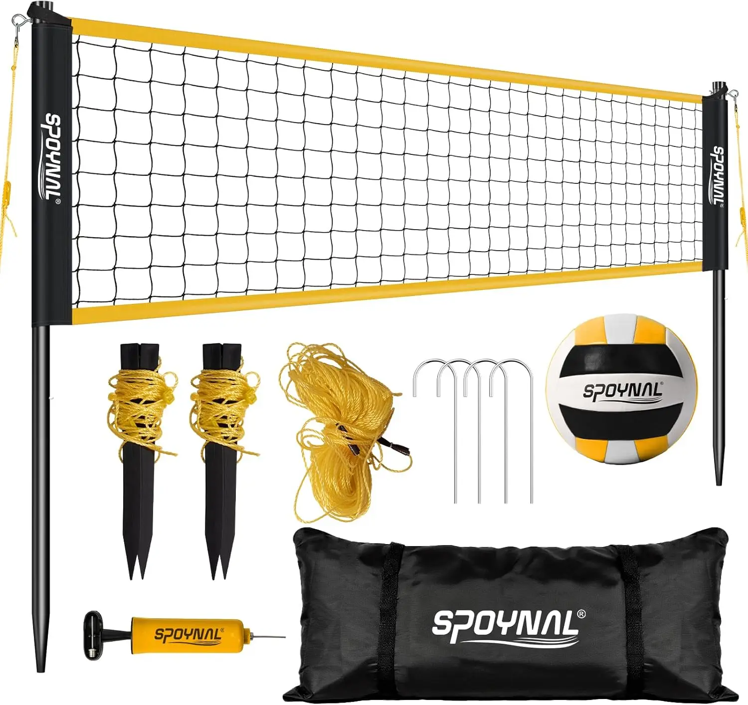 Portable Volleyball Net Set 32FT Outdoor Backyard Beach Adjustable Height 8ft 7.8ft 7.4ft with Boundary Line Ball Pump Carry Bag
Portable Volleyball Net Set 32FT Outdoor Backyard Beach Adjustable Height 8ft 7.8ft 7.4ft with Boundary Line Ball Pump Carry Bag
