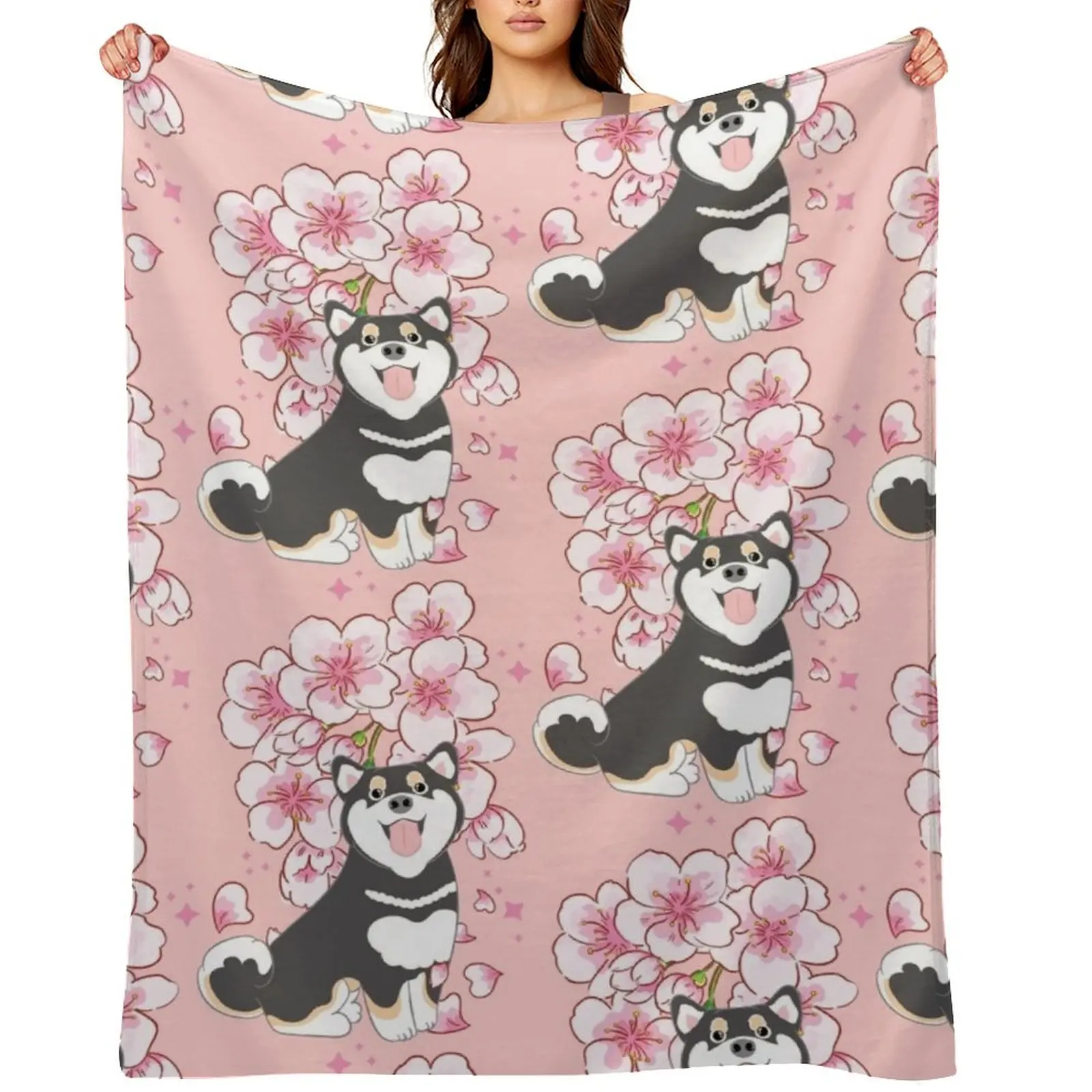 Black Tan Shiba Inu Cherry blossom Throw Blanket Plaid Plush Softest Bed linens Blankets
Black Tan Shiba Inu Cherry blossom Throw Blanket Plaid Plush Softest Bed linens Blankets