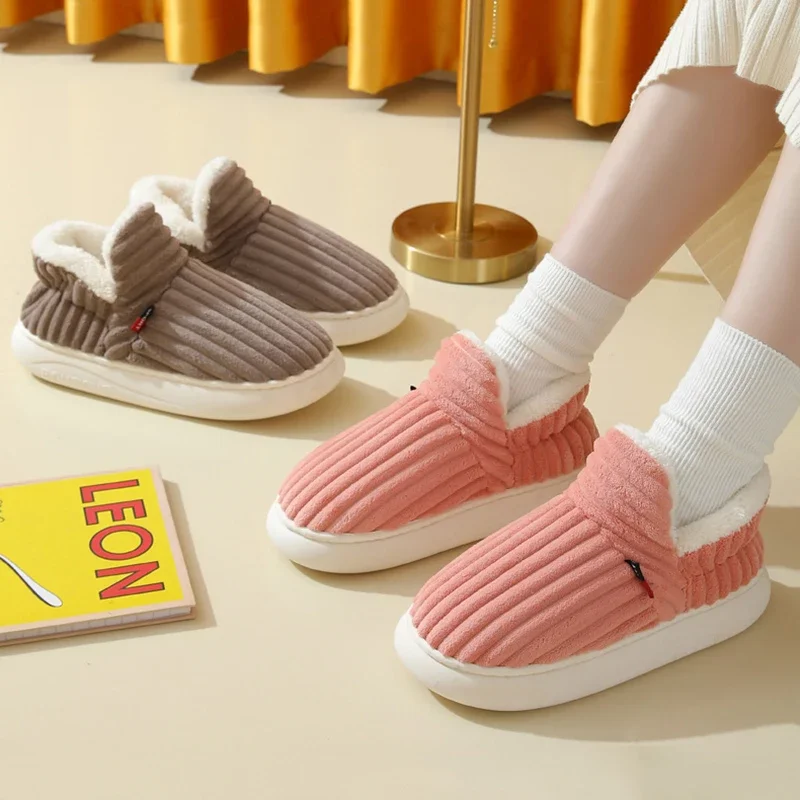 2024 Fashion Couple Winter Warm Plush Slippers Thick Sole Non Slip Casual Cotton Shoes Woman Corduroy Soft Indoor Home Slippers
2024 Fashion Couple Winter Warm Plush Slippers Thick Sole Non Slip Casual Cotton Shoes Woman Corduroy Soft Indoor Home Slippers