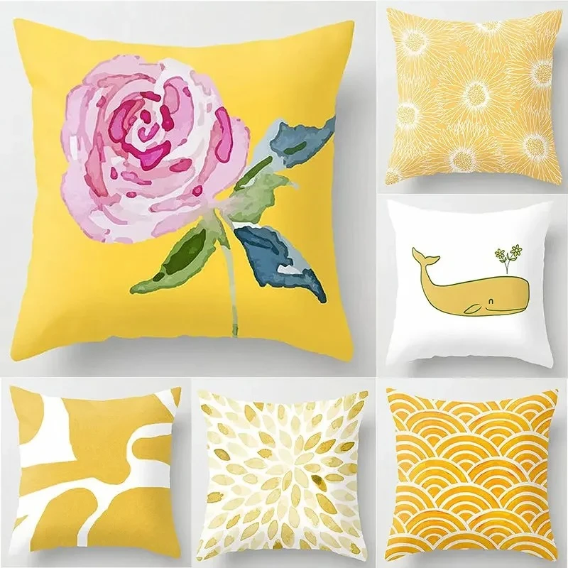 45X45CM Yellow Geometric Flowers Home Decor Pillowcase Car Sofa Cushion Cover Home Textile Pillowcase
45X45CM Yellow Geometric Flowers Home Decor Pillowcase Car Sofa Cushion Cover Home Textile Pillowcase