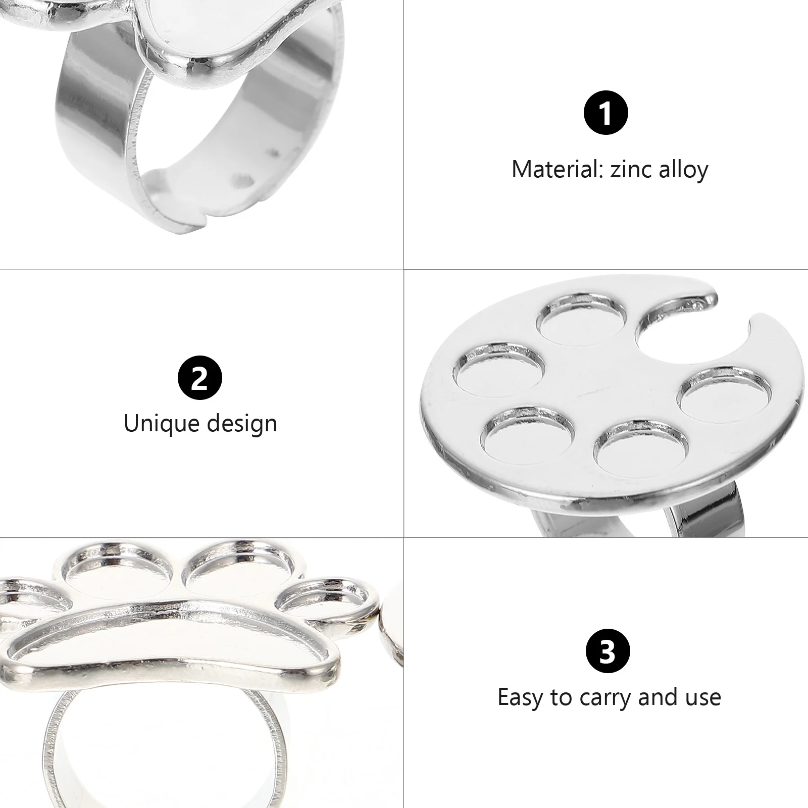 2Pcs Nail Polish Mixing Ring Adjustable Mini Manicure Palette Tray Ring for Nail Color Blending Professional Use
2Pcs Nail Polish Mixing Ring Adjustable Mini Manicure Palette Tray Ring for Nail Color Blending Professional Use