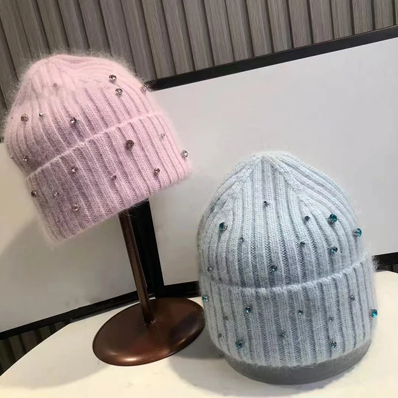 Hat Women Winter Beanie Angora Knit Rhinestone Warm Accessory For Autumn Cold Weather Ski Sports Outdoor Holiday
Hat Women Winter Beanie Angora Knit Rhinestone Warm Accessory For Autumn Cold Weather Ski Sports Outdoor Holiday