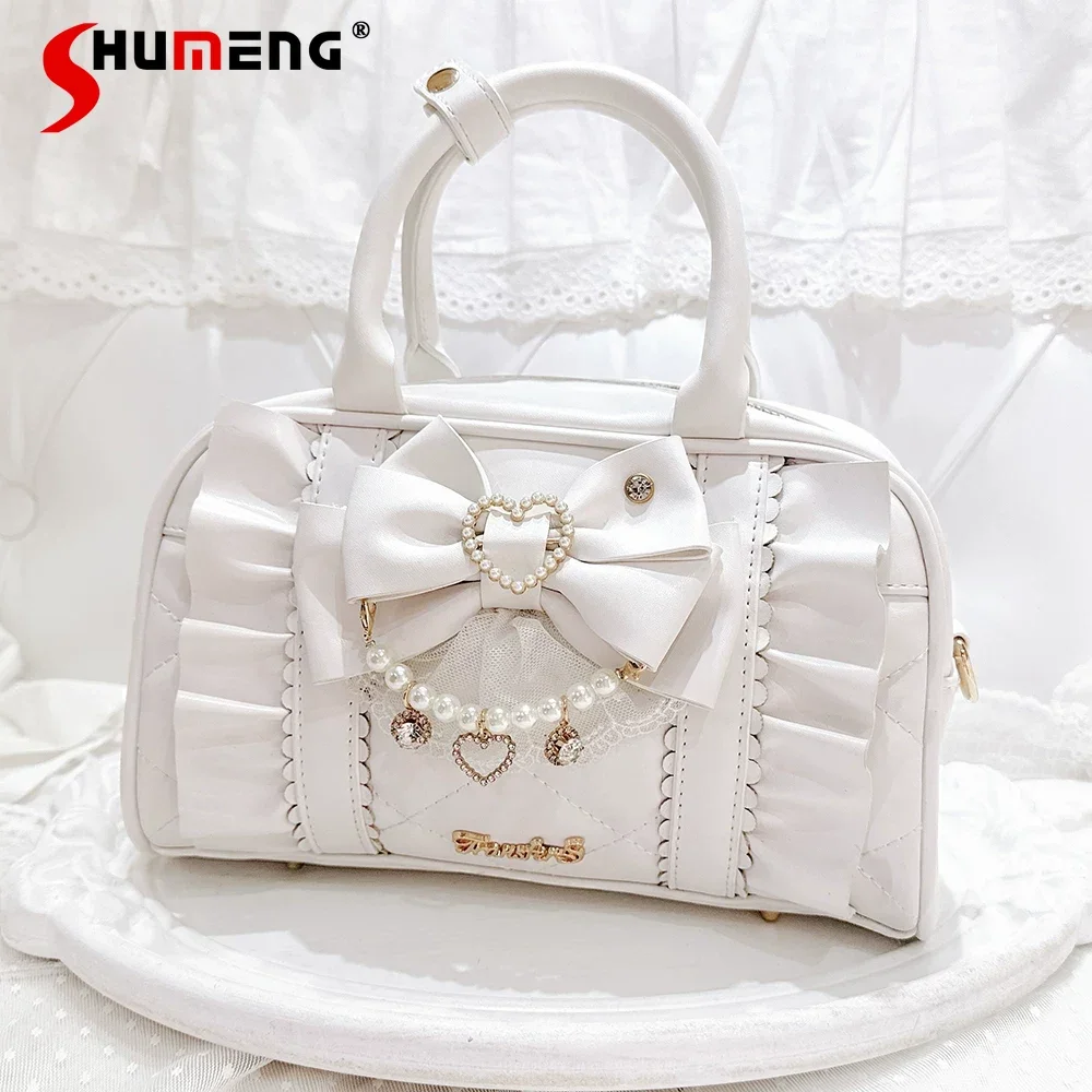 Original Subculture Mine Black Handbag for Women 2026 New Sweet Girls Princess Bow Pearl Chain Lolita Shoulder Messenger Bag
Original Subculture Mine Black Handbag for Women 2026 New Sweet Girls Princess Bow Pearl Chain Lolita Shoulder Messenger Bag