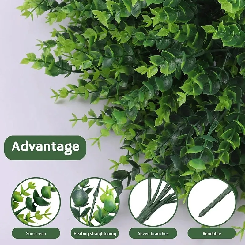35cm artificial green eucalyptus wreath top quality bonsai decoration for wedding home balcony christmas diy shooting prop
35cm artificial green eucalyptus wreath top quality bonsai decoration for wedding home balcony christmas diy shooting prop