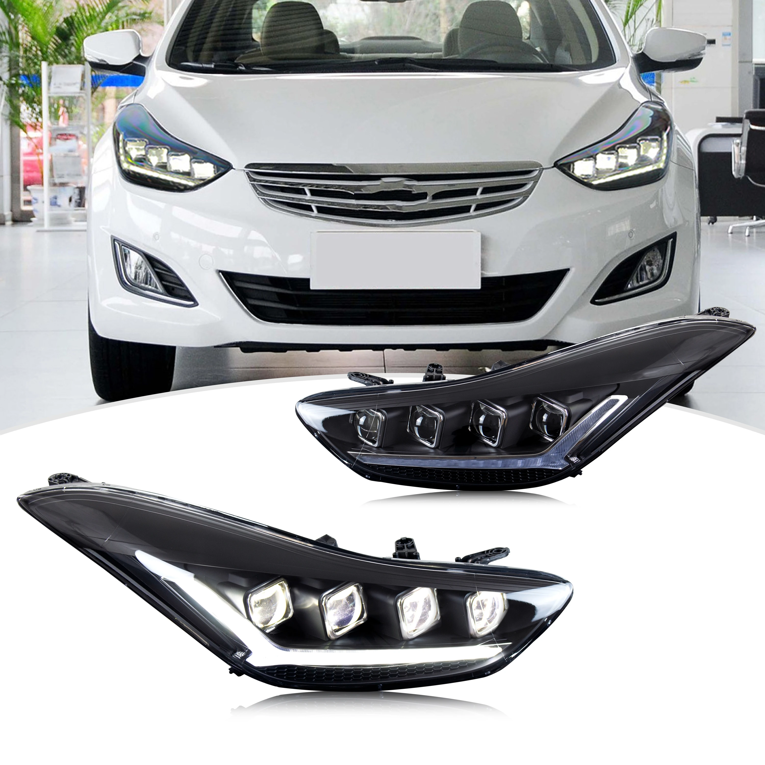 LED Headlights for Hyundai Elantra 2011-2015 Sedan GLS SE Sport DRL Projector Sequential Turn Signal Front Lamps Assembly
LED Headlights for Hyundai Elantra 2011-2015 Sedan GLS SE Sport DRL Projector Sequential Turn Signal Front Lamps Assembly