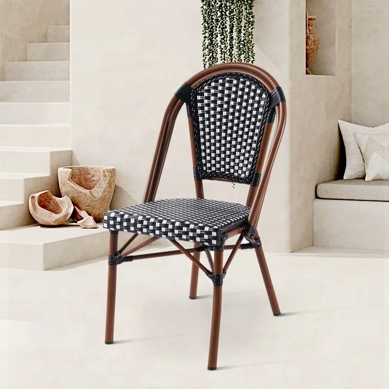 Black White French Parisian Patio Cafe Wicker Armchairs Furniture Outdoor Garden Rattan Bistro Dining Chairs
Black White French Parisian Patio Cafe Wicker Armchairs Furniture Outdoor Garden Rattan Bistro Dining Chairs