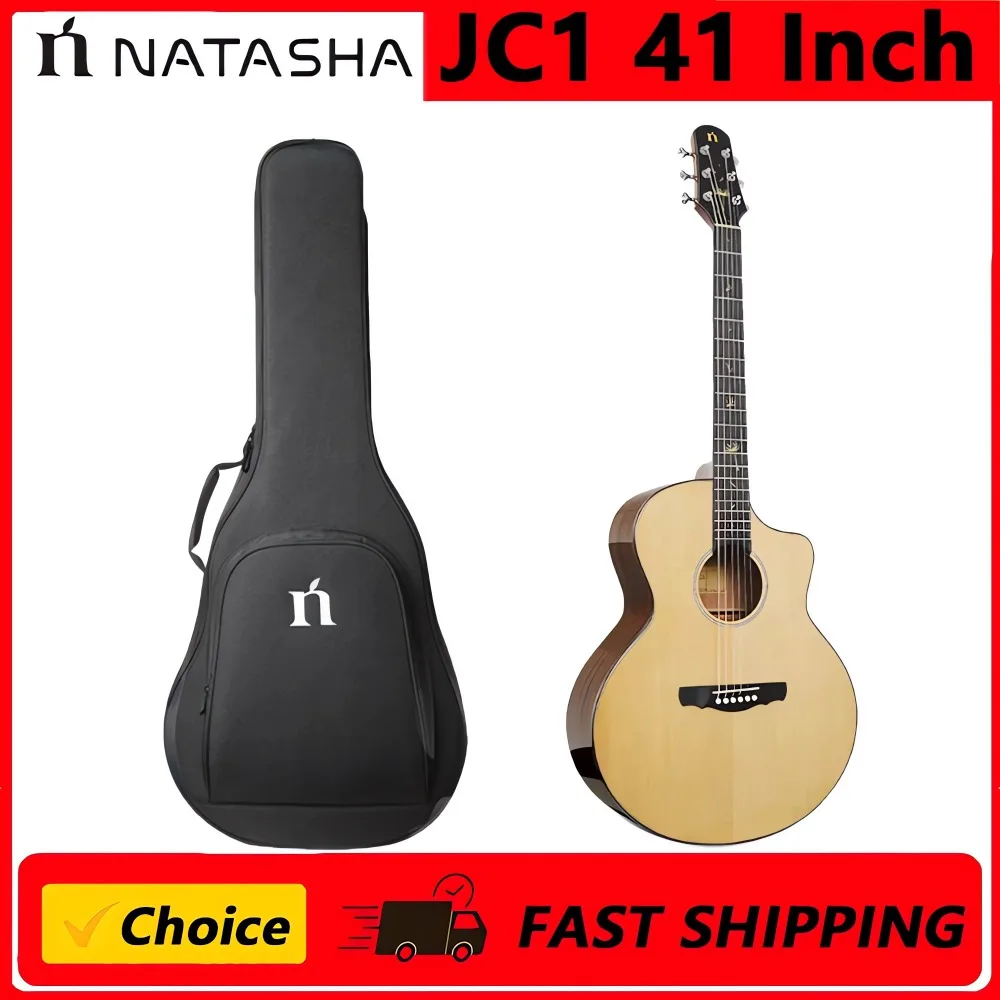Natasha JC1 Acoustic Guitar, Front and Back Single, 41-inch, with Pickup, Beginner Entry-Level, Dual and Single
Natasha JC1 Acoustic Guitar, Front and Back Single, 41-inch, with Pickup, Beginner Entry-Level, Dual and Single