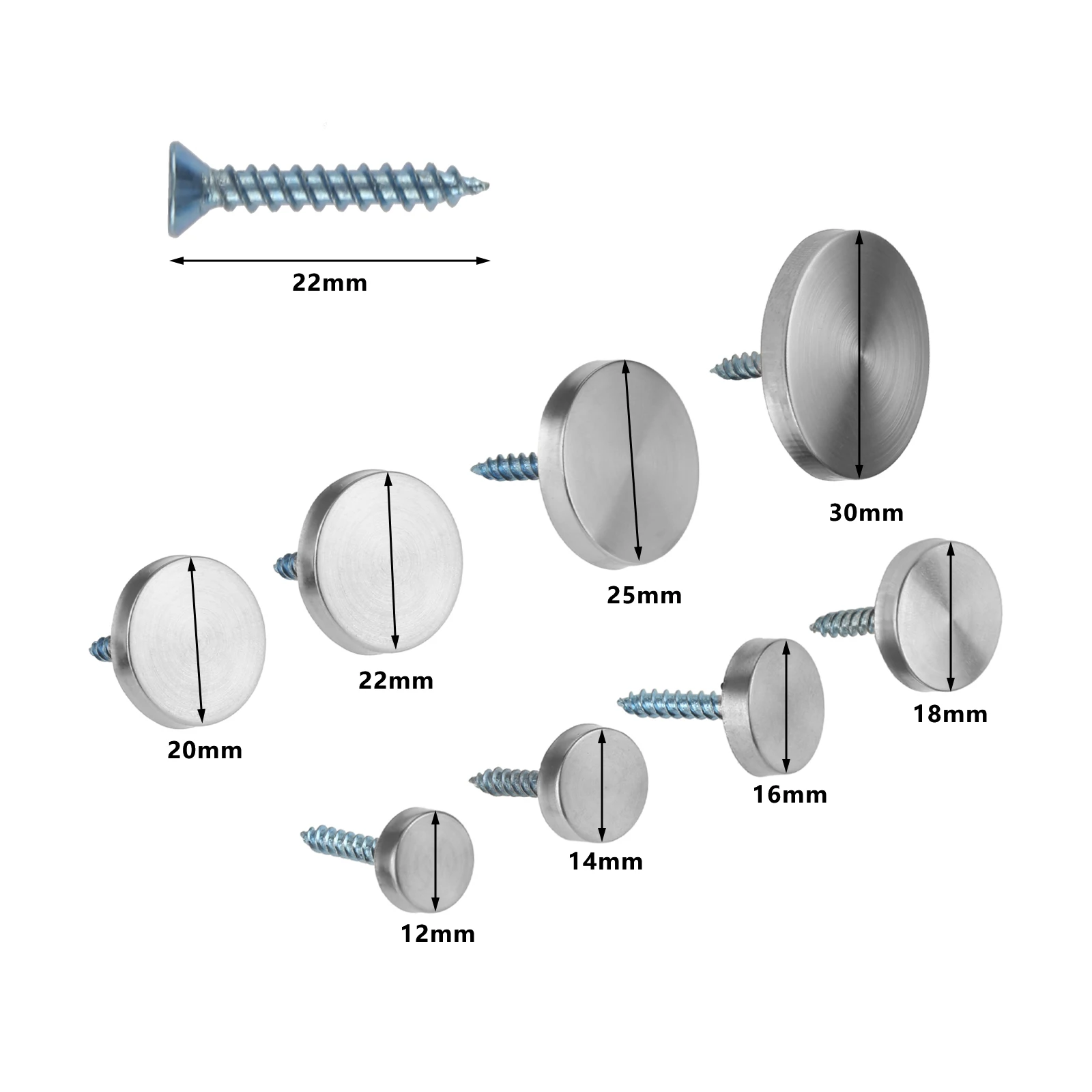 40 Sets Stainless Steel Mirror Fasteners Screws Decorative Cap Nail Advertising Glass Screw Furniture Hardware
40 Sets Stainless Steel Mirror Fasteners Screws Decorative Cap Nail Advertising Glass Screw Furniture Hardware