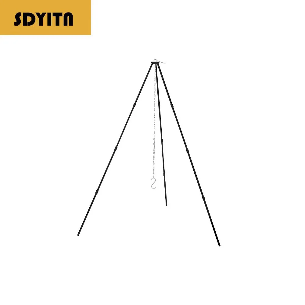 Outdoor Portable Aluminum Alloy Three-legged Stand Fire Pit Camping Supplies Barbecue Grill Foldable Triangle Pot Hoist
Outdoor Portable Aluminum Alloy Three-legged Stand Fire Pit Camping Supplies Barbecue Grill Foldable Triangle Pot Hoist