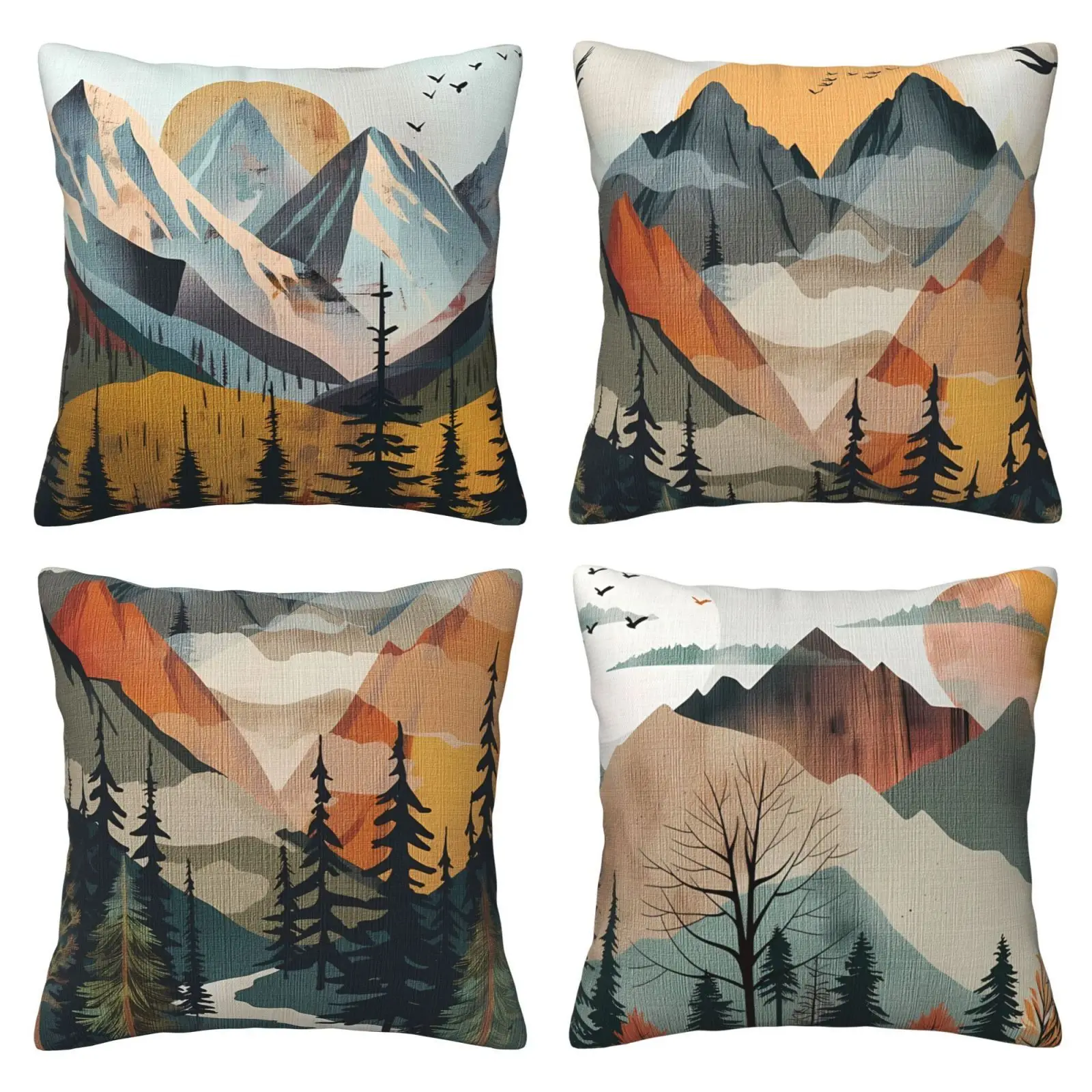 A set of 4pcs Bohemian floral pillowcases designed for mountain views in polyester blend material. These abstract pillowcases wi
A set of 4pcs Bohemian floral pillowcases designed for mountain views in polyester blend material. These abstract pillowcases wi