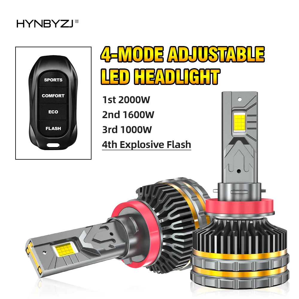 HYNBYZJ H11 LED Headlight 2000W Adjustable Headlamp 3000000LM H4 H1 HB3 9005 HB4 9006 9012 H7 LED Car Lights 6000K Auto Bulbs
HYNBYZJ H11 LED Headlight 2000W Adjustable Headlamp 3000000LM H4 H1 HB3 9005 HB4 9006 9012 H7 LED Car Lights 6000K Auto Bulbs