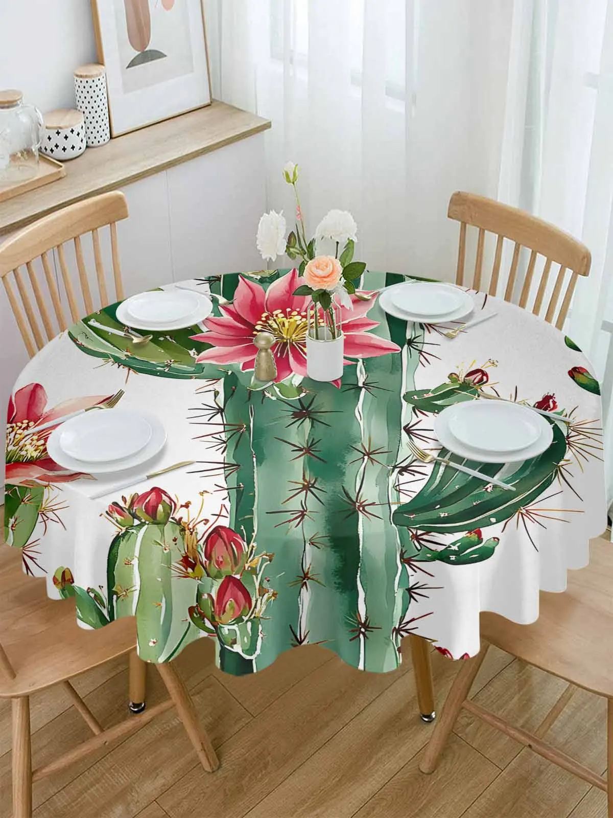 Watercolor Succulent Cactus Round Table Cloth Festival Dining Tablecloth Waterproof Table Cover for Wedding Party Decor
Watercolor Succulent Cactus Round Table Cloth Festival Dining Tablecloth Waterproof Table Cover for Wedding Party Decor