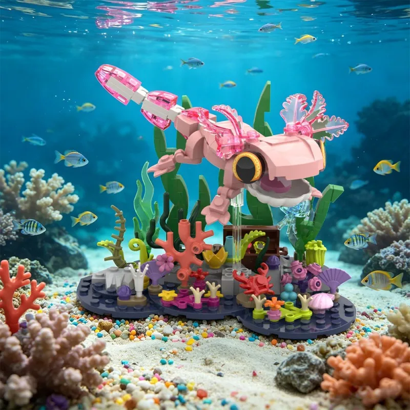 MOC Pink Salamander Building Blocks Animal Series Small Particle Assembly Desktop Ornament Kid Educational Science Toy Gift
MOC Pink Salamander Building Blocks Animal Series Small Particle Assembly Desktop Ornament Kid Educational Science Toy Gift