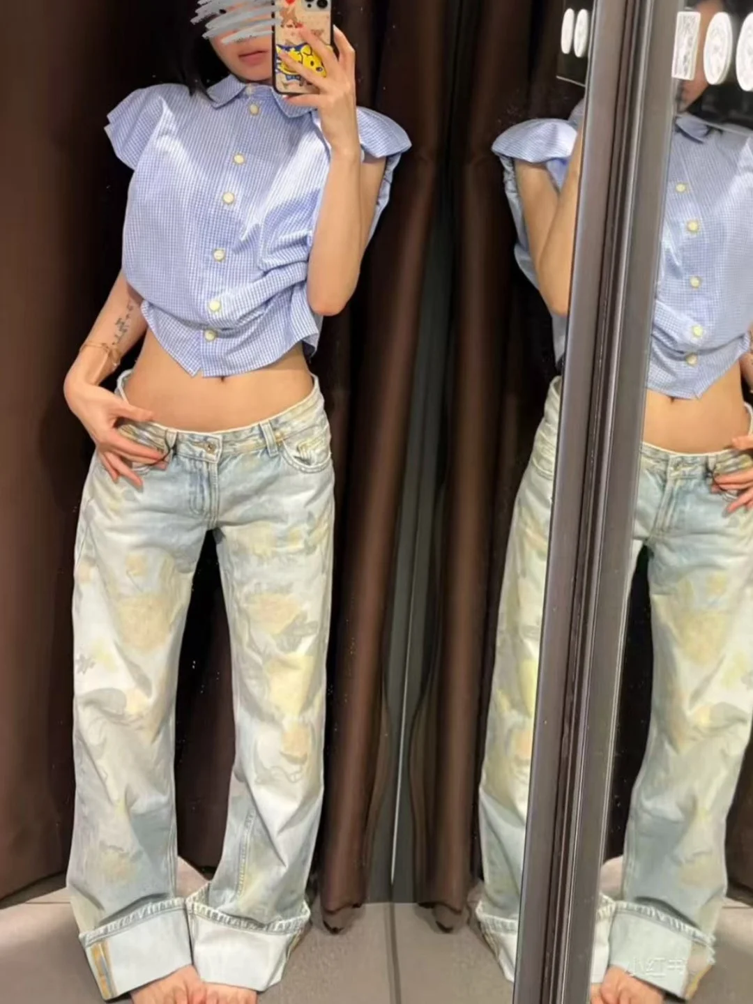 Summer 2026 Low Waist Straight Leg Wide Leg Cuffed Floral Print Women's Jeans Casual Style Cotton Fabric Zipper Closure Daily...
Summer 2026 Low Waist Straight Leg Wide Leg Cuffed Floral Print Women's Jeans Casual Style Cotton Fabric Zipper Closure Daily...