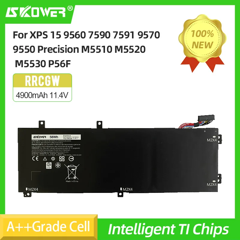 SKOWER 56WH RRCGW Аккумулятор для ноутбука Dell XPS 15 9550 9560 9570 Precision 5510 5520 5530 Замена аккумуляторов P56F P56F001 H5H20
SKOWER 56WH RRCGW Аккумулятор для ноутбука Dell XPS 15 9550 9560 9570 Precision 5510 5520 5530 Замена аккумуляторов P56F P56F001 H5H20