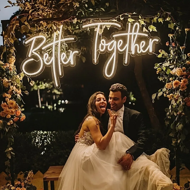 Неоновая светодиодная вывеска «Better Together» с питанием от USB для декора свадеб, вечеринок и создания романтической атмосферы дома
Неоновая светодиодная вывеска «Better Together» с питанием от USB для декора свадеб, вечеринок и создания романтической атмосферы дома