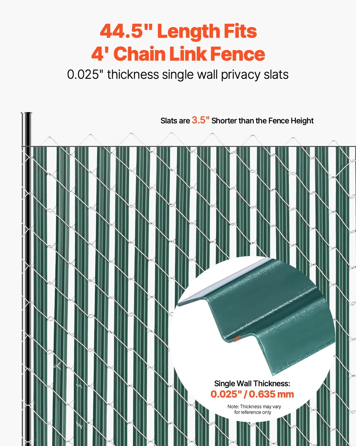 Chain Link Fence Privacy Slats Single-Wall For 4' High Fence Bottom Lock Green
Chain Link Fence Privacy Slats Single-Wall For 4' High Fence Bottom Lock Green