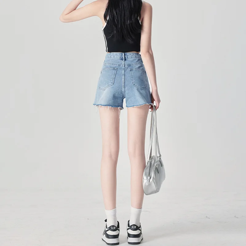 High Waist A-Line Denim Orts Women Spring Summer New Sle Slimming Loose Small Size Label Wide Leg orts Casual Cotton Elastic
High Waist A-Line Denim Orts Women Spring Summer New Sle Slimming Loose Small Size Label Wide Leg orts Casual Cotton Elastic