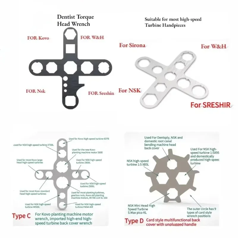 Dental High-speed Turbine Remove Back Cover Wrench for KV/W&H/NsK/SI -ONA/B-ING/SINOL Torque Head Button Repair Tools
Dental High-speed Turbine Remove Back Cover Wrench for KV/W&H/NsK/SI -ONA/B-ING/SINOL Torque Head Button Repair Tools
