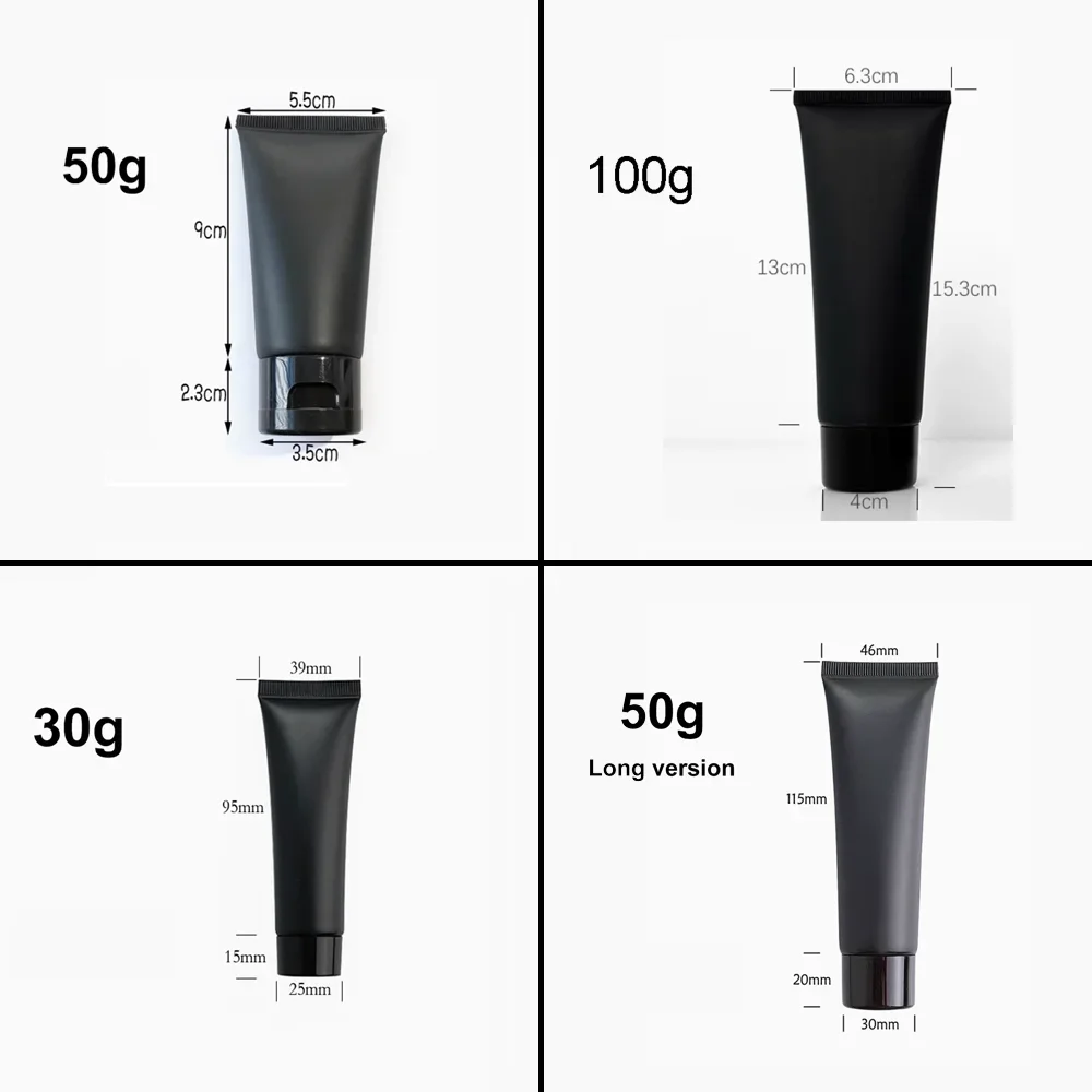 30ml to 300ml Matte Black Plastic Squeeze Bottle Empty Cosmetic Container Cream Shampoo Lotion Refillable Soft Tube
30ml to 300ml Matte Black Plastic Squeeze Bottle Empty Cosmetic Container Cream Shampoo Lotion Refillable Soft Tube