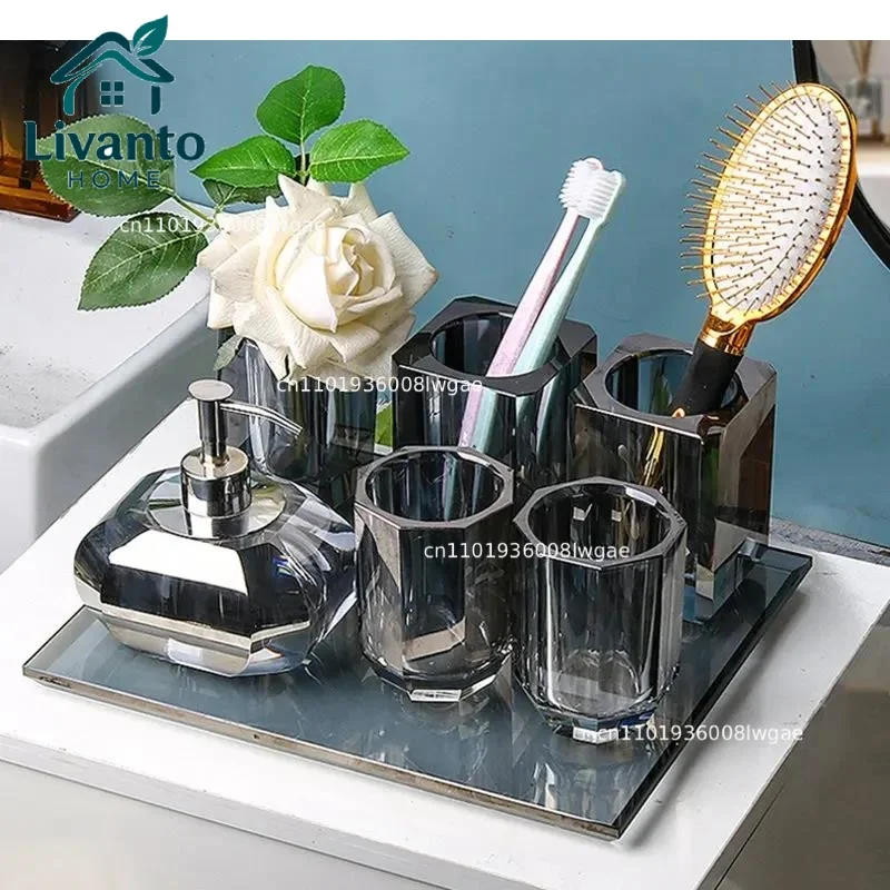 Crystal Lotion Bottle Soap Dish Tray Shampoo Shower Gel Bottles Home Bathroom Mouthwash Cups Toothbrush Holder Cotton Swab Boxes
Crystal Lotion Bottle Soap Dish Tray Shampoo Shower Gel Bottles Home Bathroom Mouthwash Cups Toothbrush Holder Cotton Swab Boxes