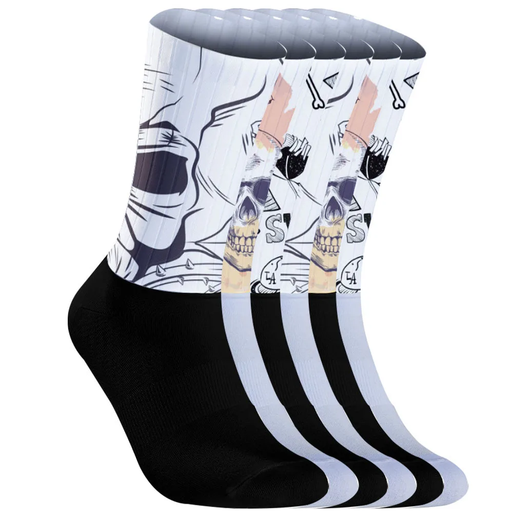 Новые противоскользящие велосипедные носки с эластичными манжетами и силиконовой дышащей компрессией для интенсивной езды на велосипеде без потери пятки. 
Новые противоскользящие велосипедные носки с эластичными манжетами и силиконовой дышащей компрессией для интенсивной езды на велосипеде без потери пятки.