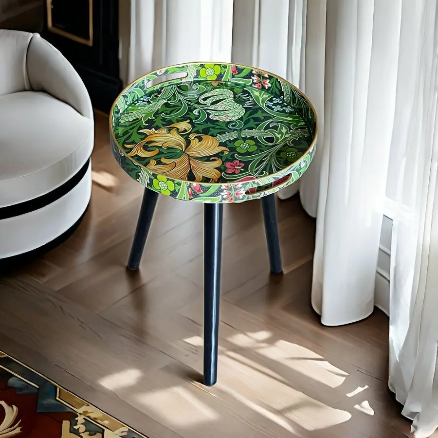 Indoor Coffee Table Small Side Table with Removable Round Tray with Three 45cm Wooden Legs
Indoor Coffee Table Small Side Table with Removable Round Tray with Three 45cm Wooden Legs