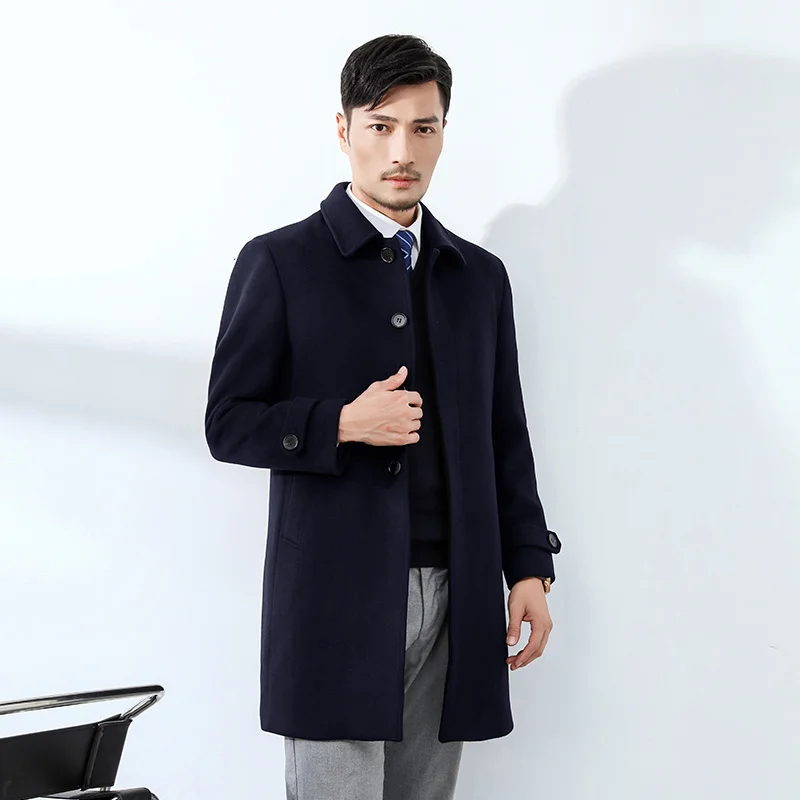 Men's Lightweight Warm Coat With Turn-down Collar Wool Material
Men's Lightweight Warm Coat With Turn-down Collar Wool Material
