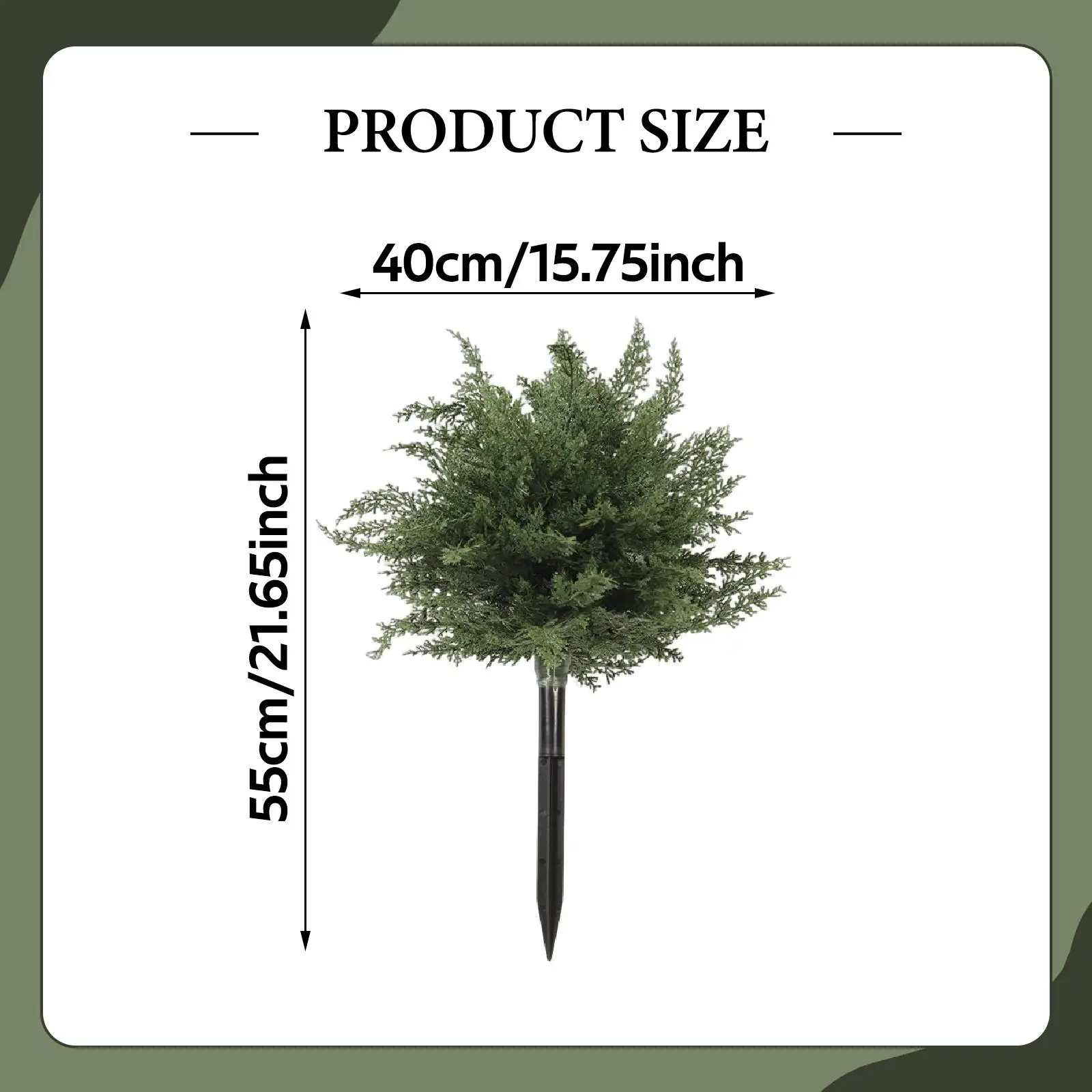 Christmas Garden Outdoor Artificial Tree with Spike Plastic Plant for Pathway Porch Home Decoration
Christmas Garden Outdoor Artificial Tree with Spike Plastic Plant for Pathway Porch Home Decoration