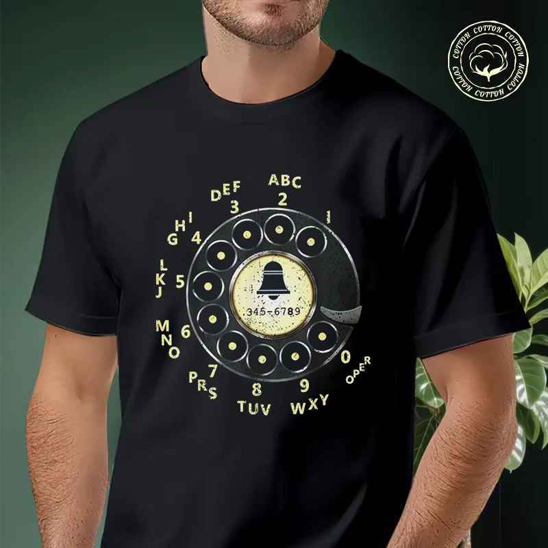 Vintage Rotary Dial Telephone Graphic Motorcycle T-Shirt Men Cotton Tees O-neck Short Sleeve T Shirt Fashion Hip Hop Tee
Vintage Rotary Dial Telephone Graphic Motorcycle T-Shirt Men Cotton Tees O-neck Short Sleeve T Shirt Fashion Hip Hop Tee