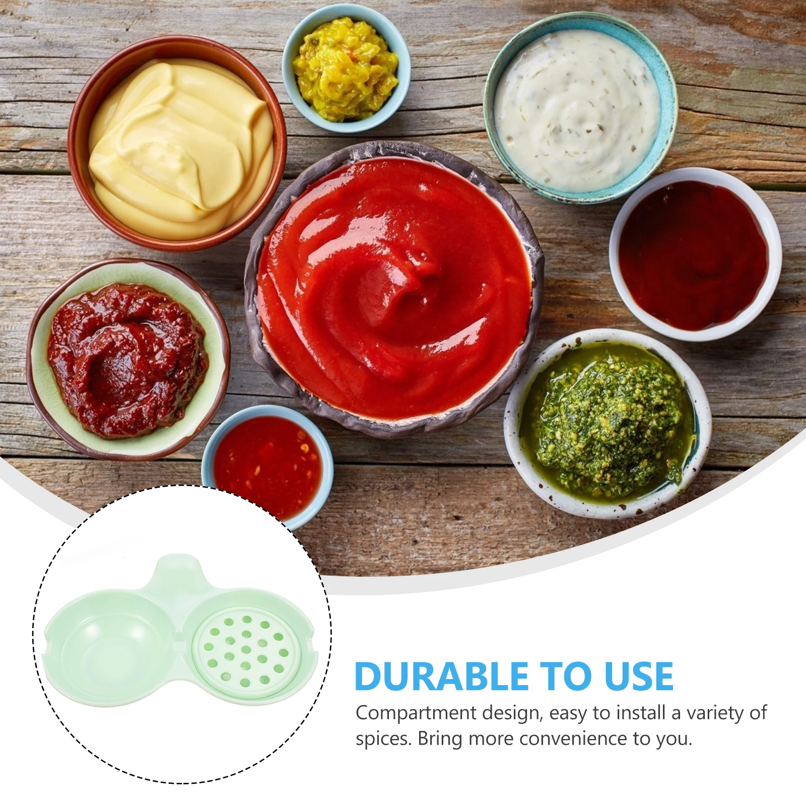 1pc Oil-dry Sauce Dishes Melamine Double Compartment Condiment Bowls Dumpling Plates Soy Dipping Side Tableware Kitchen Bar
1pc Oil-dry Sauce Dishes Melamine Double Compartment Condiment Bowls Dumpling Plates Soy Dipping Side Tableware Kitchen Bar