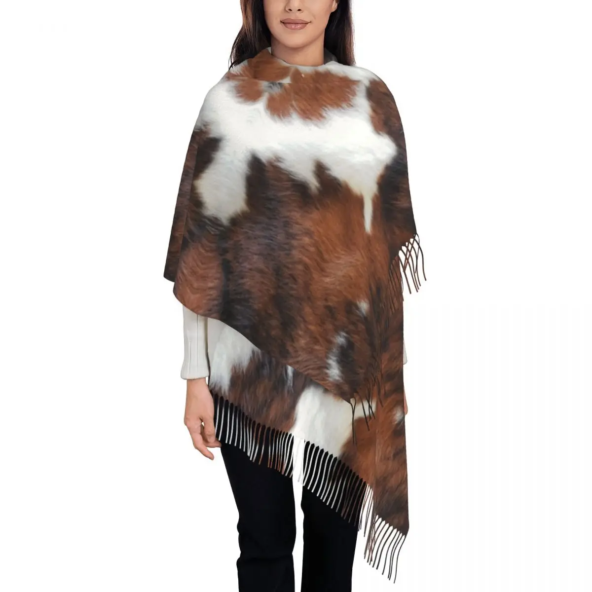 Personalized Printed Cowhide Leather Scarf Men Women Winter Fall Warm Scarves Animal Fur Texture Shawl Wrap
Personalized Printed Cowhide Leather Scarf Men Women Winter Fall Warm Scarves Animal Fur Texture Shawl Wrap