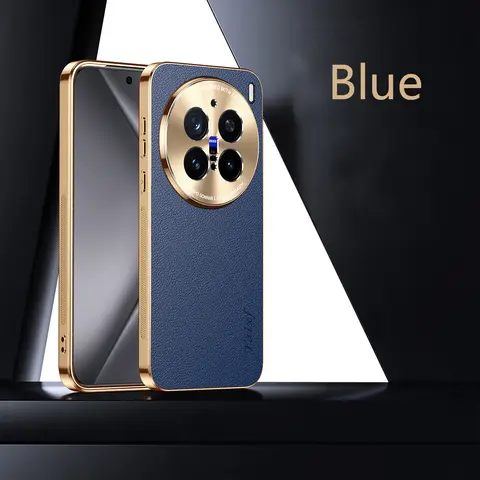 vivo X300 FE、X200T、X90、X200、X100 Pro用PUレザー製スマホケース、カメラレンズ完全保護シリコン製ソフトカバー