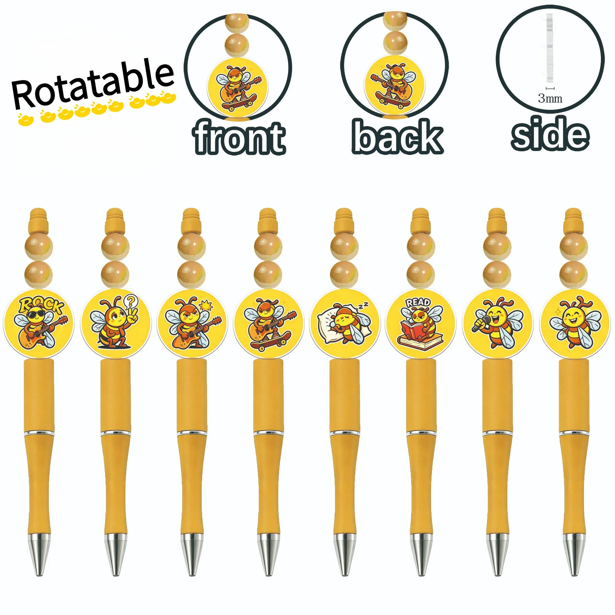 8/16 PCS Bees-themed ballpoint pens. Smooth writing. Random patterns.
8/16 PCS Bees-themed ballpoint pens. Smooth writing. Random patterns.