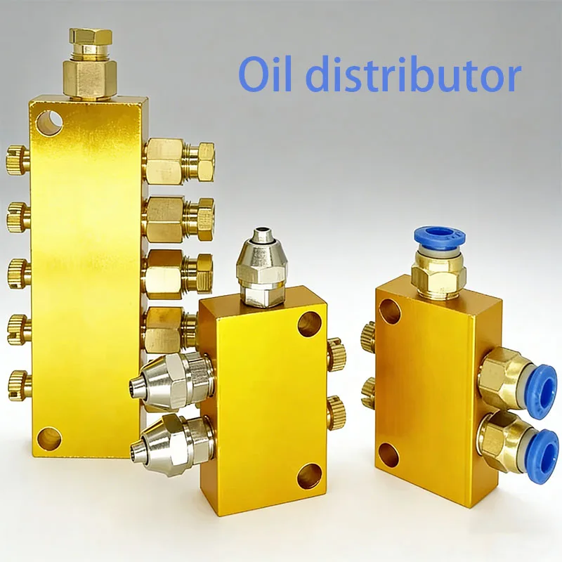 Lubrication system oil distributor, machine tool specific adjustable oil distributor, grease distributor, oil separator
Lubrication system oil distributor, machine tool specific adjustable oil distributor, grease distributor, oil separator