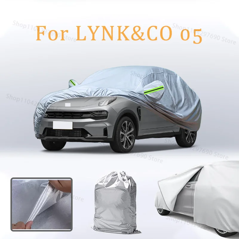 For LYNK&CO 05 Car Cover Door Zipper Full Exterior Black Silvery-Auto Cover Sunshade Dustproof Sunscreen Reflective strips
For LYNK&CO 05 Car Cover Door Zipper Full Exterior Black Silvery-Auto Cover Sunshade Dustproof Sunscreen Reflective strips