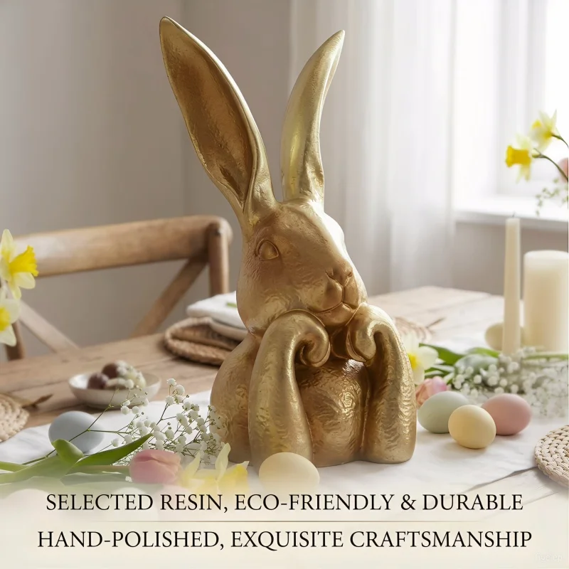 Gold Rabbit Statue Spring Bunny, Resin Easter Figurine Cute Home Ornament for Table selected resin eco-friendly durable
Gold Rabbit Statue Spring Bunny, Resin Easter Figurine Cute Home Ornament for Table selected resin eco-friendly durable