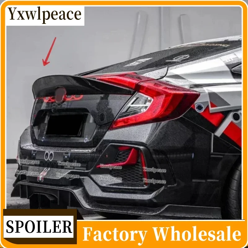 For Honda 10th Civic Spoiler 2016 2017 2018 2019 2020 Sedan High Quality ABS Plastic Rear Trunk Cover Spoiler Car Accessories
For Honda 10th Civic Spoiler 2016 2017 2018 2019 2020 Sedan High Quality ABS Plastic Rear Trunk Cover Spoiler Car Accessories